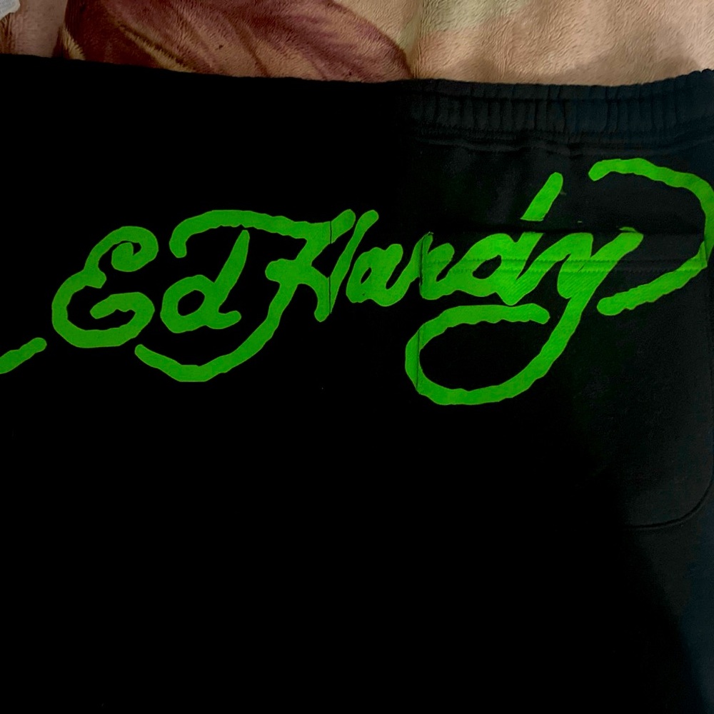Ed hardy black & green shorts 
New w tags still